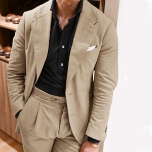 Trajes de hombre de un solo pecho de lujo para hombres solapa traje Casual completo Blazers personalizable elegante Social moderno Blazer de moda