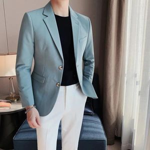 Costumes pour hommes Veste de costume à simple boutonnage Business Jolie pochette Sans plis Coupe ajustée Trajets Couleur unie 5 couleurs Tailles M-4XL