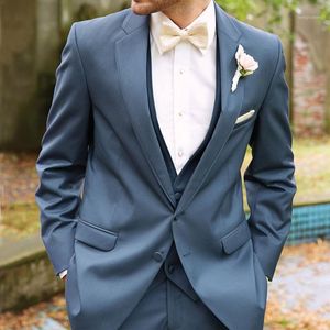 Herenpakken slanke fit bruidegom trouwpak voor man jasbroekvest 3 stuks aangepaste tuxedo heren zakelijke groomsmen blazers