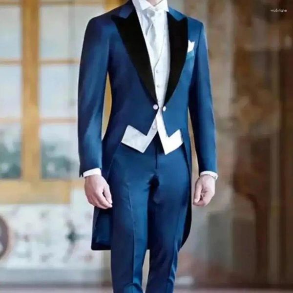 Trajes de hombre Slim Fit Hombres 3 Piezas Blazer Pantalones Chaleco Guapo Celebridad Boda Trabajo Formal Causal Conjunto a medida