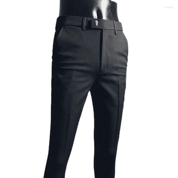 Costumes pour hommes Slim pantalons pour hommes pantalons extensibles hommes Sunmmer haute qualité classique couleur unie affaires tenue décontracté costume formel 28-36