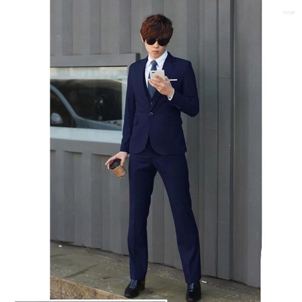 Trajes para hombres Traje de negocios formal para hombres de color sólido Vestido de fiesta de boda de estilo británico de 3 piezas Homme Blazers de esmoquin chaqueta y pantalones con chaleco