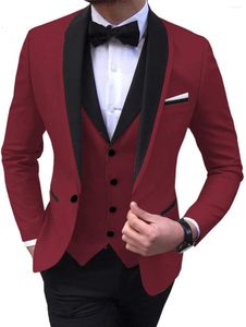 Herenpakken spliced ​​peaked rapel heren blazer trainingspakken voor zakelijke slijtage formele prom party bruiloft groomsman op maat gemaakte 3 stuks gemaakt