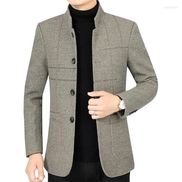 Costumes masculins printemps automne vestes masculines Blazers enrober les hommes en cachemire de cachemire