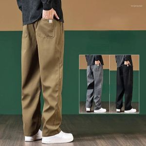 Trajes para hombres Primavera Otoño Pantalones Cargo Al aire libre Casual Algodón Cómodo Estilo Suelto Pantalones de Trabajo H12