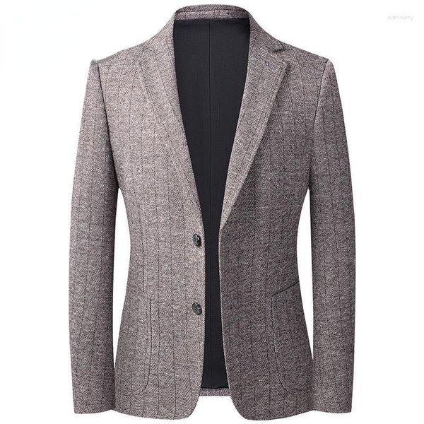 Costumes pour hommes printemps hommes pour Blazer 2023 Ultra-mince léger intelligent décontracté laine costume vestes classique solide simple boutonnage manteaux Y12