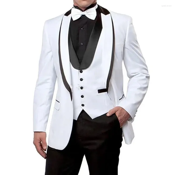 Costumes pour hommes STEVDITG mariage formel simple boutonnage châle revers plat élégant 3 pièces veste pantalon gilet sur mesure sur mesure