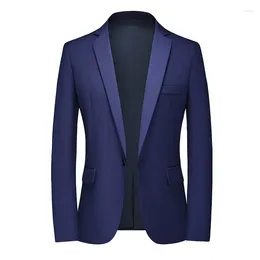 Costumes masculins élégant blazer décontracté slim fitness formel un bouton de bureau manteau top top veste blanche Blazers masculino hommes