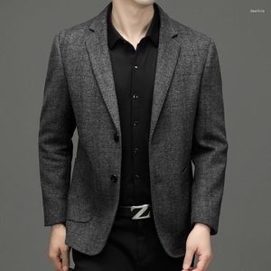 Costumes pour hommes, mode automne et hiver, produits en bois Double face haut de gamme, blazer de loisirs de Style coréen