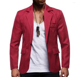 Costumes pour hommes Costume Manteau Revers Mâle Slim Fit Sexy Poches Hommes Blazer Pour Rencontres