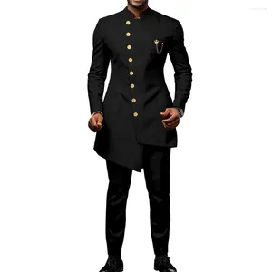 Herenpakken Pak voor mannen Smoking Zwart Steampunk jasje met enkele rij knopen Broek Tweedelig Normaal Formeel Schoolfeest Slim Fit Kostuum Hommbre Op maat