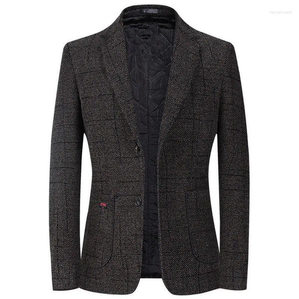 Costume de costume veste veste vestes épaissies vestes slim fit blazers manteaux affaires de pardessus décontractés.