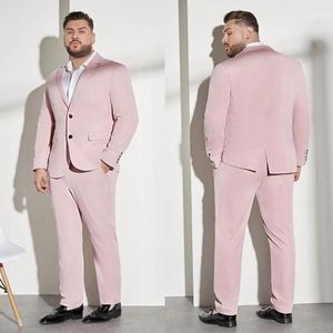 Costumes pour hommes costume blazers rose clair robe de bal de mariage ensembles de veste coupe cintrée et conception de pantalon de manteau