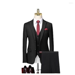 Costumes pour hommes costume robe de mariée pour hommes Version coréenne Slim professionnel formel Groomsman petit trois pièces