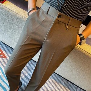 Costumes pour hommes Pantalons de costume de haute qualité Vêtements de luxe coréens Vêtements de cérémonie pour hommes Pantalons pour hommes All Match Slim Fit Casual Dress 38