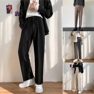 Costumes pour hommes pantalons de costume solide Baggy décontracté pantalon à jambes larges pour hommes kaki noir blanc Style japonais Streetwear surdimensionné