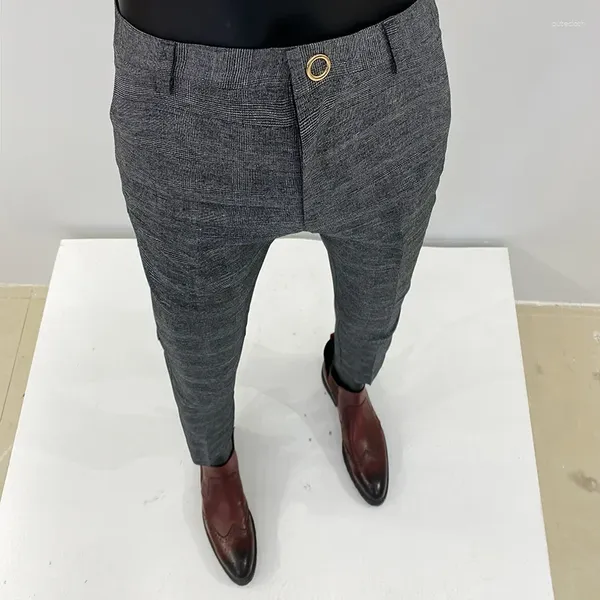 Trajes de Hombre Pantalones de Traje Moda de Primavera Negocios Casual Delgado Hombre Fiesta de Boda Trabajo Ropa clásica