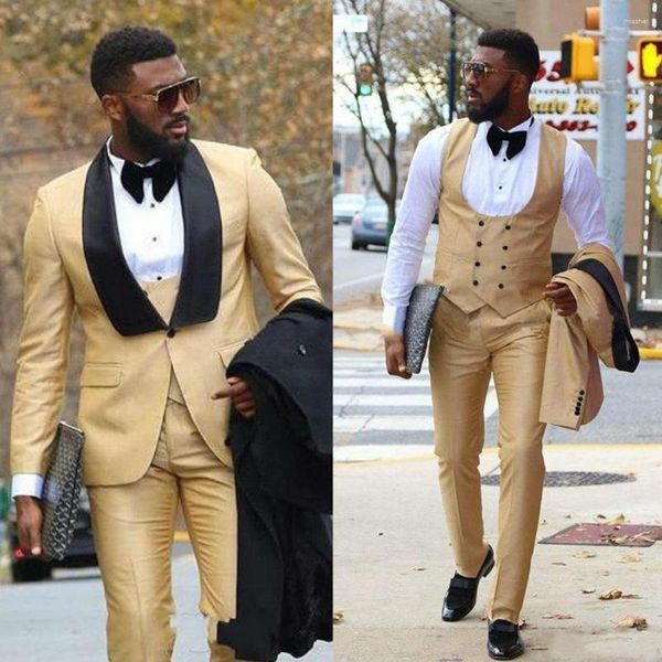 Trajes de trajes para hombres Fashion Fashion British French Business Casual Casual y Autumn Wedding Groom Pantals 3-PCS Sets Gifts for Men