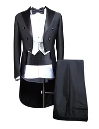 Costumes pour hommes Costume Tailcoat Double boutonnage Ensemble trois pièces