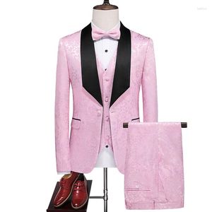 Costumes pour hommes (costume gilet pantalon) mode européenne et américaine robe britannique couleur unie Boutique haut de gamme trois pièces ensemble