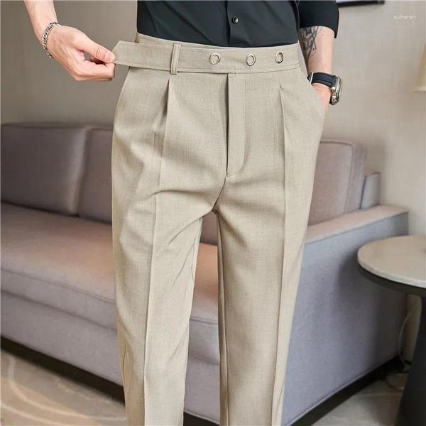 Trajes para hombres Bintor de verano Diseño traje Pantra Moda Fit Slim Business Casual Derss Oficina Social Boda de bodas Pantalones