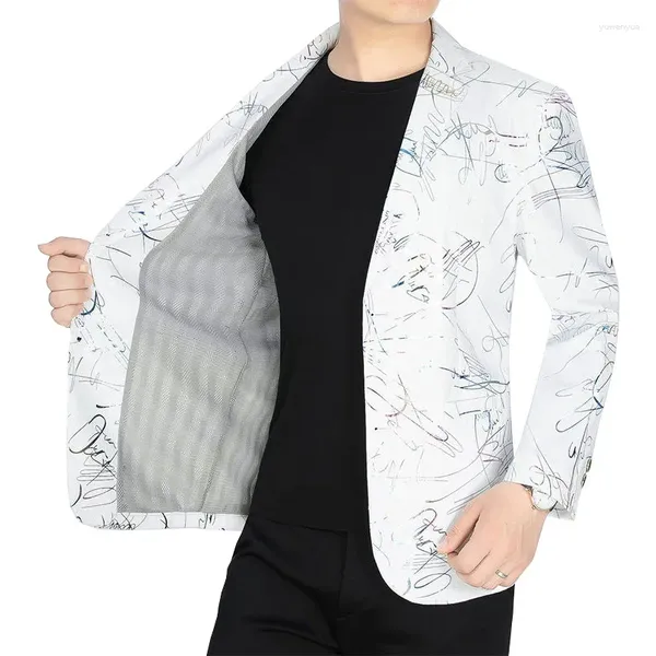 Costumes pour hommes Été Mentes Thin Blazers Blazers Vestes Man Business Business Casual Coats Male Male Male Séchage rapide 4xl