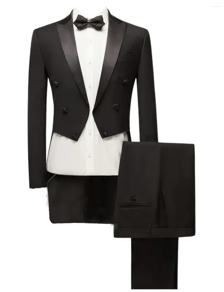 Costumes pour hommes Costume Tailcoat 2 pièces Ensemble Formel Fête de mariage Bal de Noël Veste Pantalon Tuxedos