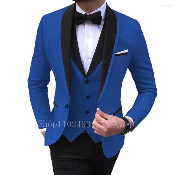 Costumes pour hommes sur mesure 3 pièces hommes Slim Fit élégant classique formel garçons d'honneur marié Costume de mariage Blazer gilet pantalon Costume Homme