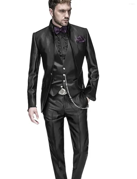 Costumes pour hommes Ensemble trois pièces Veste Gilet Pantalon Costume de mariage