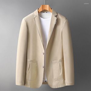 Herenpakken Top Grade Men voor Blazers Casual Classic Khaki Suit Coat Spring Arrivals Business Slim Fit Brand Jacket