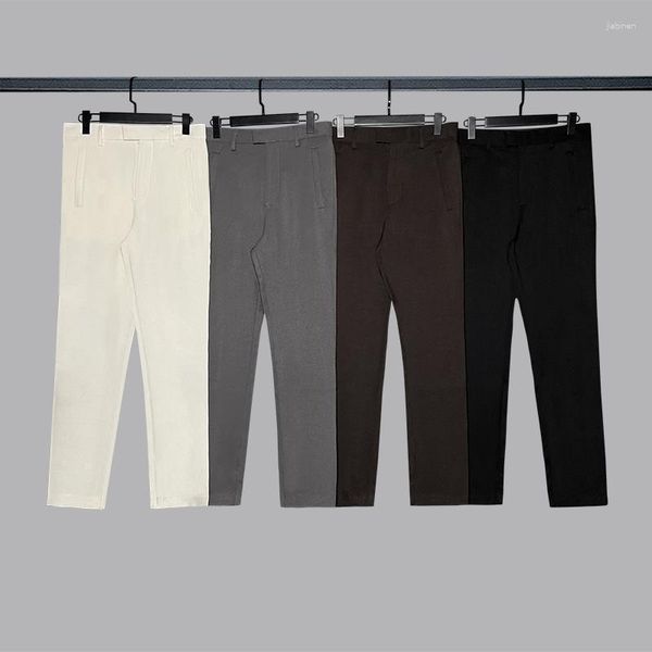 Costumes masculins Brand à tendance pantalon de drapé haut de gamme Loose pantalon de soie glaciaire décontractée.