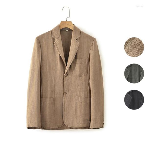 Costumes pour hommes Manteau en lin ample à la mode pour tenue décontractée d'affaires -98% - Arrivée!