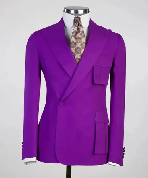 Costumes pour hommes deux poche veste hommes une pièce de couleur unie de haute qualité formel slim fit bal blazer masculin