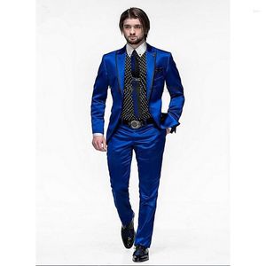 Costumes pour hommes mariage 2023 hommes Costume Hombres vêtements de luxe élégant bleu Trajes de Hombre Blazer Masculino deux pièces veste pantalon