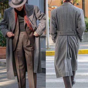 Herenpakken Winterjassen Man Casual jas Lang Modieus en comfortabel voor woon-werkverkeer Mannelijke wollen trenchcoats