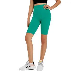 Herenpakken met logo Align Strakke shorts met hoge taille Geen onhandigheidslijn Dames Yoga Fitness Hoog elastisch Sneldrogend 5-punts broek