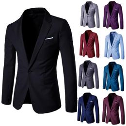 Costumes pour hommes XF001 9 couleurs S-6XL Business Casual Suit Groom Wedding One Buckle Jacket Men Blazers