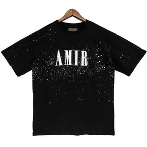 T-shirts de créateurs Amari de l'été pour hommes Coton Femmes décontractées Tees Short Hip Hop Streetwear luxueux 2J