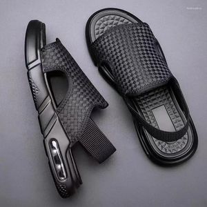 Heren Summer Beach Man 2024 Fashion Sandalen voor casual open schoenen Men Vis sportschoenen platform Platm
