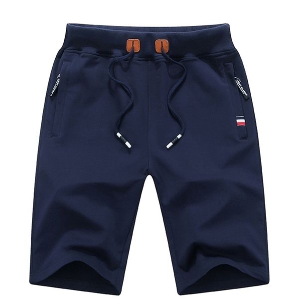 Hommes été culottes Shorts coton décontracté Bermudas noir blanc Boardshorts Homme classique marque vêtements plage mâle 210629