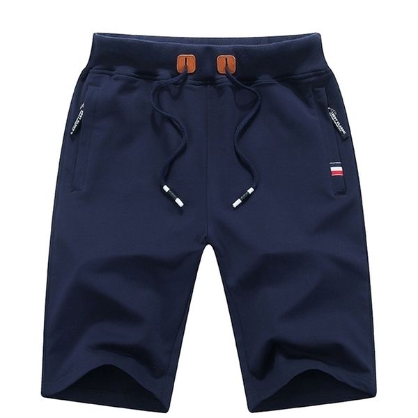 Hommes été culottes Shorts coton décontracté Bermudas noir blanc Boardshorts Homme classique marque vêtements plage mâle 210714