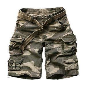 Heren Summer Fashion Military Cargo Men Hoge kwaliteit Katoen Casual Mens Shorts Multi-Pocket Free Belt 230531 99