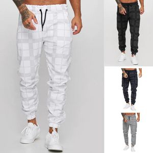 Pantalon de survêtement d'été pour hommes plaid impression numérique 3D pantalon de sport décontracté leggings de fitness leggings M-XXXL