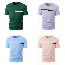 T-shirt d'été ample 100 % coton imprimé pour homme : style décontracté et confortable pour un usage quotidien.