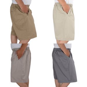 Short en coton pour hommes, plus la taille, poche avec fermeture éclair, longueur au genou, grands yards, décontracté, taille haute, surdimensionné 10XL 11XL 12XL X0628