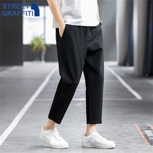 Heren zomer lente casual mode snelle droge ademend effen kleur broek mannelijke lichtgewicht straat fitness joggers broek 220330