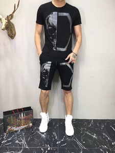 Heren zomerpakken Hot Drill Trainingspakken Heren Merk Designer Hip Hop Heren Ontwerpers Trainingspakken Joggingpak Heren Trainingspak Man Korte mouw broek -12