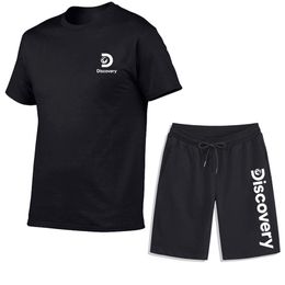 Heren zomer T-shirt en shorts set Discovery Print Casual korte mouwen broek Tracksuit Mannelijke kleding Sportkleding Pak 220803