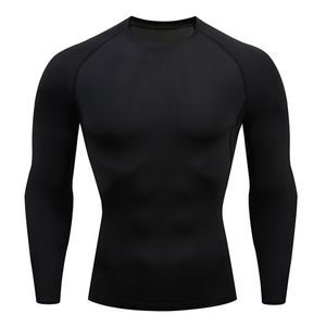 Heren Sweat Jogging T-shirt Panty Fitness Top Basis Laag Lange Mouw Compressie MMA Tactiek Tops Tees Rashgard Mannelijke kleding 210409