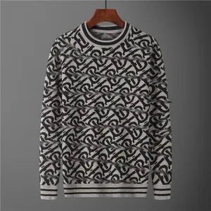 Pull pour hommes automne/hiver haut de gamme tricots de créateur hommes classique décontracté lettre pull hommes doux chaud pull